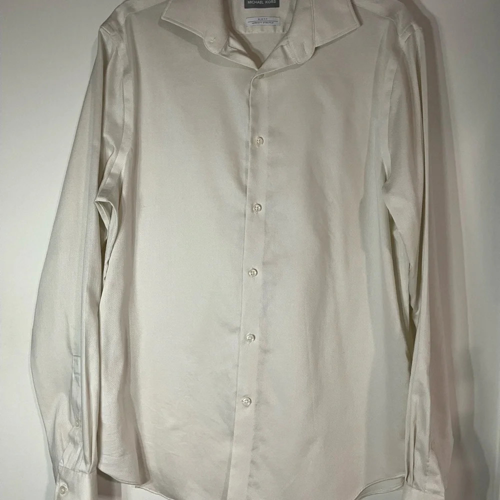 Michael Kors Men's Cream Dress Shirt